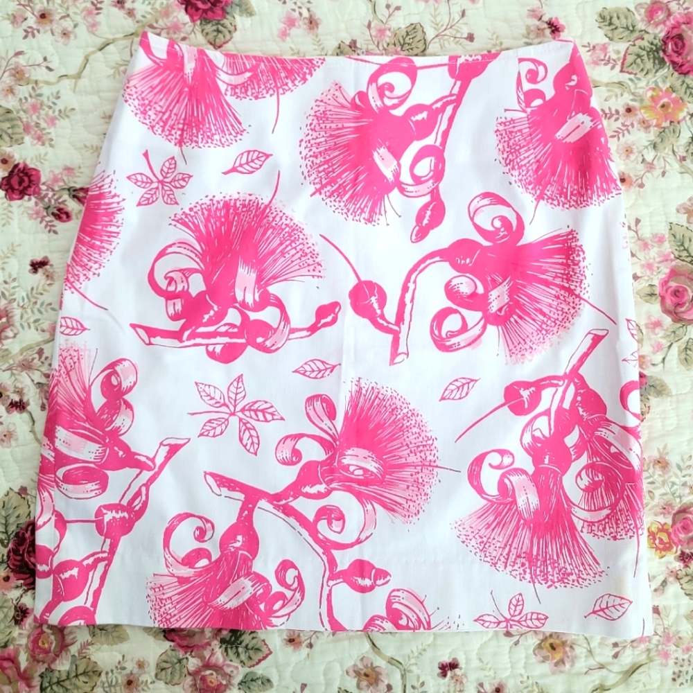 BAHAMA HAND PRINTS Rose White Skirt 6 NEW?